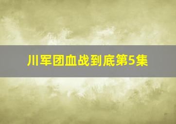 川军团血战到底第5集