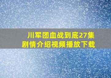 川军团血战到底27集剧情介绍视频播放下载