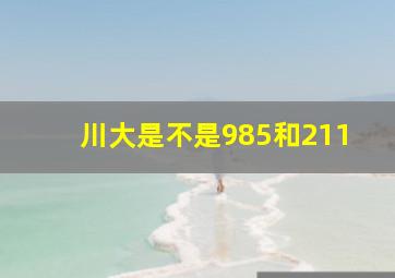 川大是不是985和211