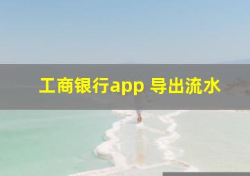 工商银行app 导出流水