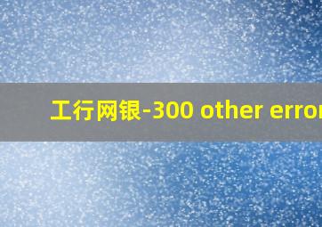 工行网银-300 other error