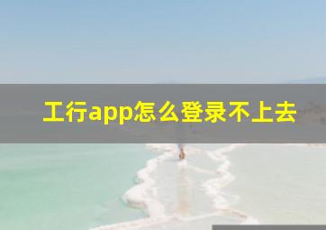 工行app怎么登录不上去