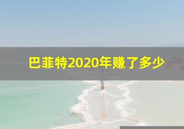 巴菲特2020年赚了多少