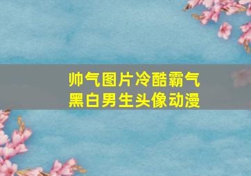 帅气图片冷酷霸气黑白男生头像动漫