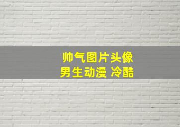 帅气图片头像男生动漫 冷酷