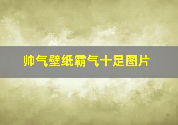 帅气壁纸霸气十足图片