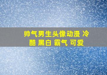 帅气男生头像动漫 冷酷 黑白 霸气 可爱