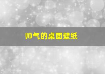 帅气的桌面壁纸