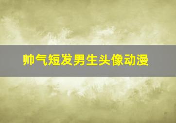 帅气短发男生头像动漫