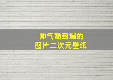 帅气酷到爆的图片二次元壁纸