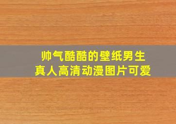 帅气酷酷的壁纸男生真人高清动漫图片可爱