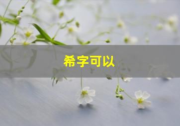 希字可以