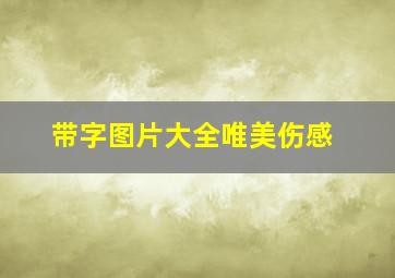 带字图片大全唯美伤感