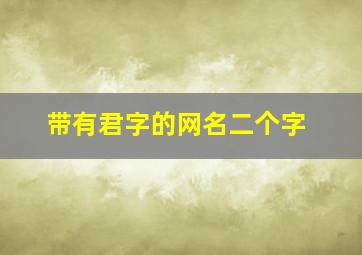 带有君字的网名二个字