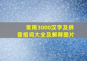 常用3000汉字及拼音组词大全及解释图片