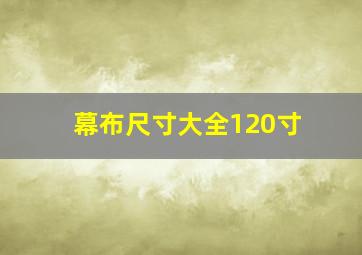 幕布尺寸大全120寸