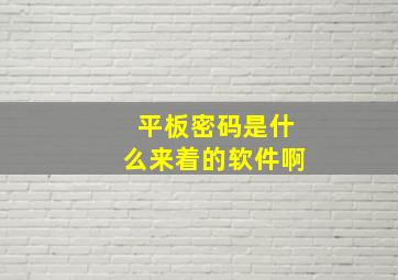 平板密码是什么来着的软件啊