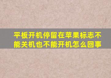 平板开机停留在苹果标志不能关机也不能开机怎么回事