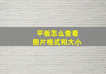 平板怎么查看图片格式和大小