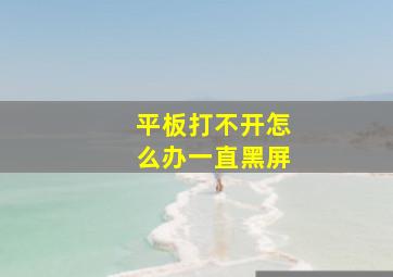 平板打不开怎么办一直黑屏