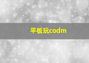 平板玩codm