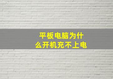 平板电脑为什么开机充不上电