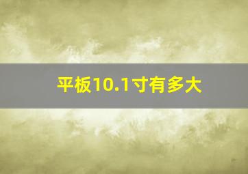 平板10.1寸有多大