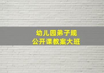 幼儿园弟子规公开课教案大班