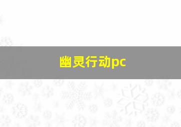 幽灵行动pc