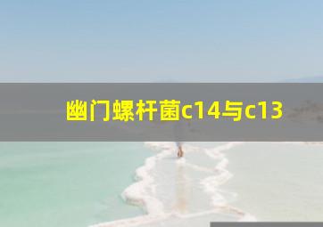 幽门螺杆菌c14与c13