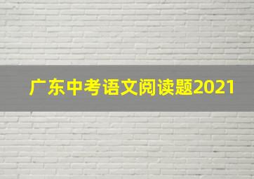 广东中考语文阅读题2021