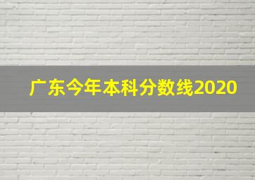 广东今年本科分数线2020