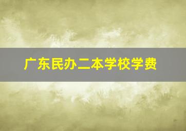 广东民办二本学校学费