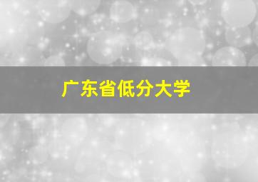 广东省低分大学