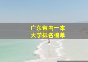 广东省内一本大学排名榜单