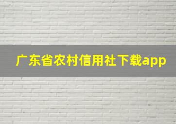 广东省农村信用社下载app