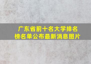 广东省前十名大学排名榜名单公布最新消息图片