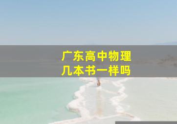 广东高中物理几本书一样吗