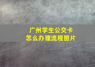 广州学生公交卡怎么办理流程图片