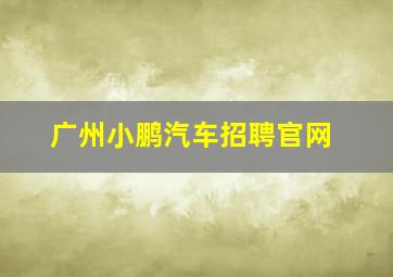 广州小鹏汽车招聘官网