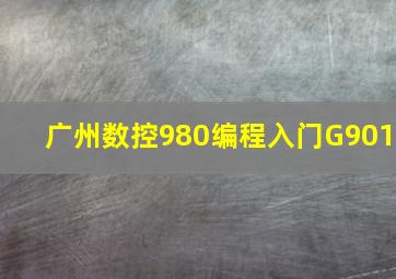 广州数控980编程入门G901