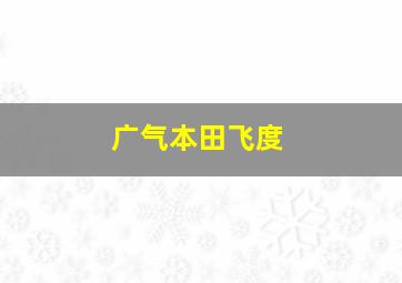 广气本田飞度