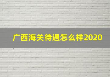 广西海关待遇怎么样2020