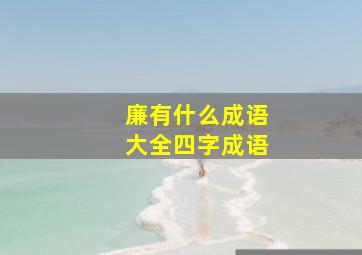 廉有什么成语大全四字成语