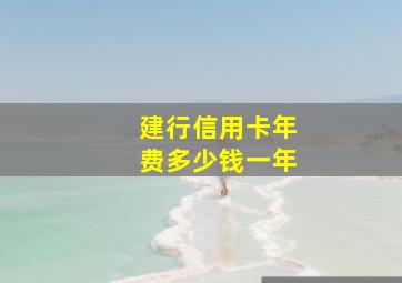 建行信用卡年费多少钱一年