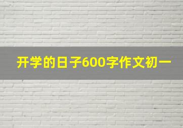 开学的日子600字作文初一