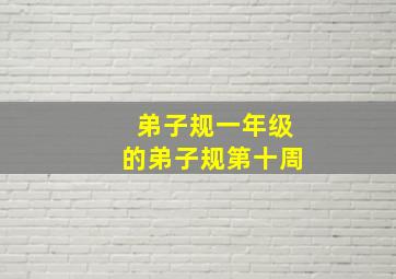 弟子规一年级的弟子规第十周