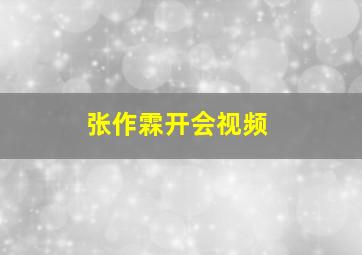 张作霖开会视频