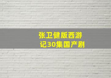 张卫健版西游记30集国产剧