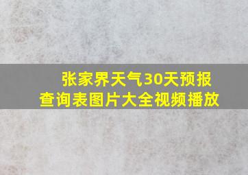 张家界天气30天预报查询表图片大全视频播放